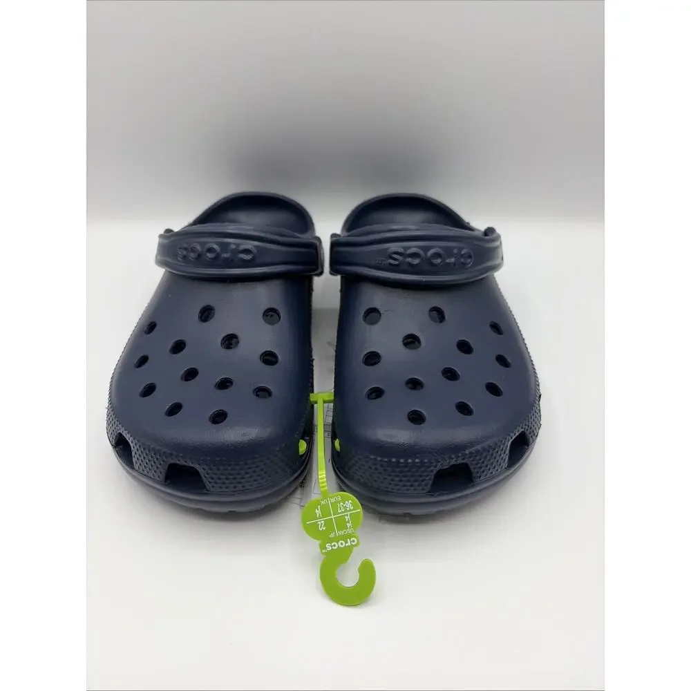Crocs Blue Kids Classic Clog 206991 Size J4 Youth 4 Slip On NWT w 4 Jibbitz